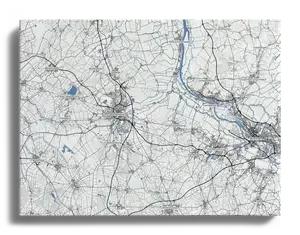 Carte personnalisée unique - Téléchargeable, Poster ou Toile - Pour célébrer vos lieux spéciaux