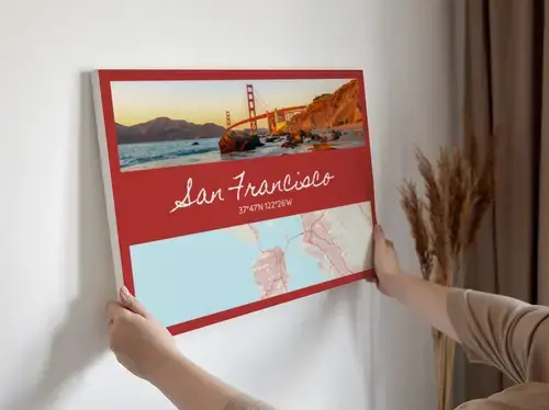 Fotokarte Stadtfoto & Stadtkarte mit Koordinaten