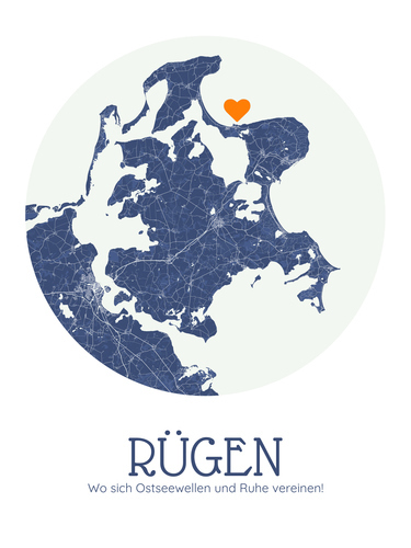 Rügen im Kreis-Design