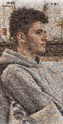 Photo du client Jean pour l'évaluation Impression Photomosaïque [En ligne] Acrylique 50x70cm